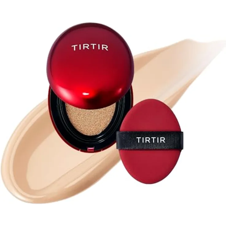 TIRTIR Mask Fit Cushion 23N Sand Mini, 18 g, rote Polsterung Matte Finish, feuchtigkeitsspendend, schweißfest (1 Stück)