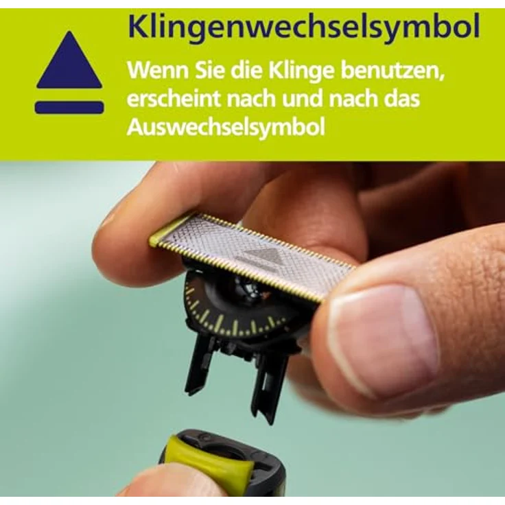 Philips Norelco OneBlade QP440/50, 360° Ersatzklinge für Rasierer, silber/hellgrün, 4 Stück – Bild 7