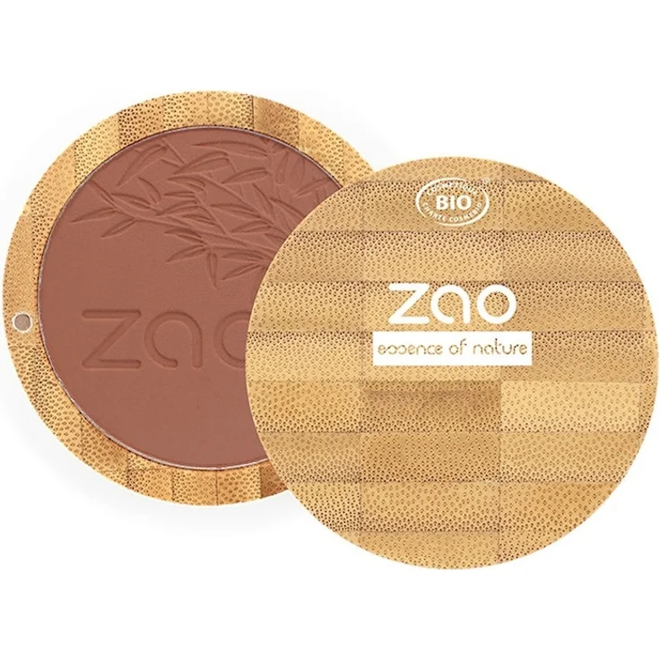 ZAO Bamboo Compact Blush 9 g 321, Rouge in Brown Orange für natürlichen Glow