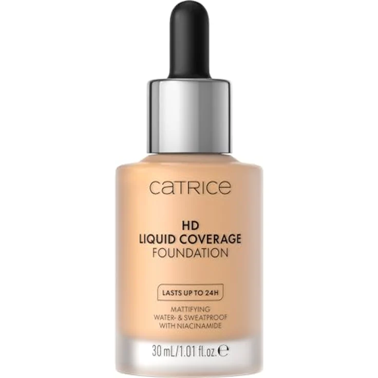 Catrice HD Liquid Coverage Foundation, Nr. 042, Nude, langanhaltend, mattierend, ölfrei, vegan, wasserfest, 30ml – Bild 2
