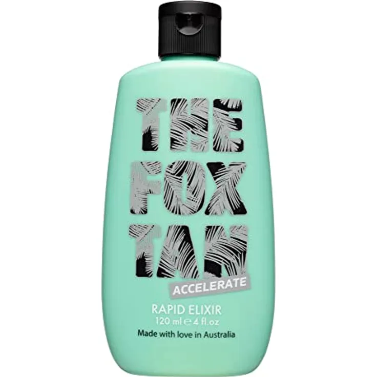 The Fox Tan - Rapid Tanning Elixir - Bräunungsbeschleuniger ohne Selbstbräuner, Lotion für Gesicht und Körper, für Sonne und Solarium, 120 ml