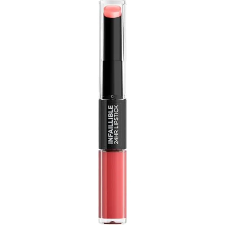 L’Oréal Paris Infaillible 2-Step Lippenstift, 5,7 g, langanhaltende Farbe bis zu 24 Stunden, INFINITE INTIMACY – Bild 1