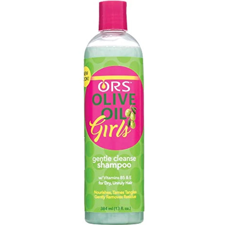 ORS Girls Olive Oil Gentle Cleanse Shampoo, 384 ml, feuchtigkeitsspendend und glanzverleihend, ohne Parabene – Bild 1