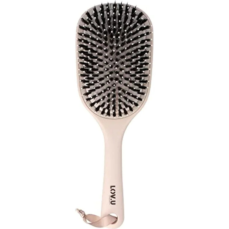 PARSA Beauty LOV.U Entwirrbürste Wet & Dry (Rosa) – Haarbürste mit Multi-Flexible-Nylonpins und Wildschweinborsten – Haar Bürste – Haarbuerste – Hair brush women