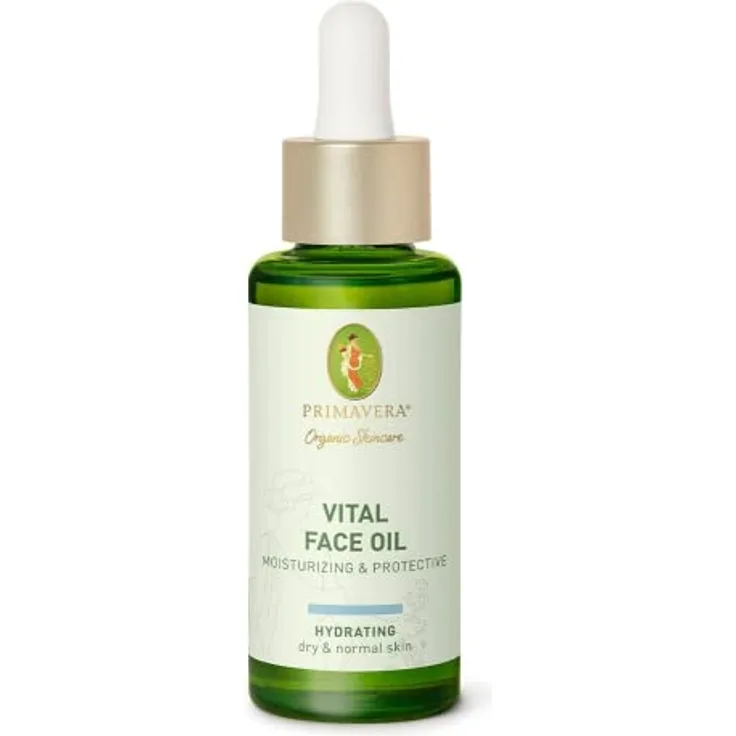 PRIMAVERA Vital Face Oil - Moisturizing & Protective 30 ml - Naturkosmetik - Gesichtsöl für normale bis trockene Haut - Superfood für die Haut, nährt und vitalisiert - vegan