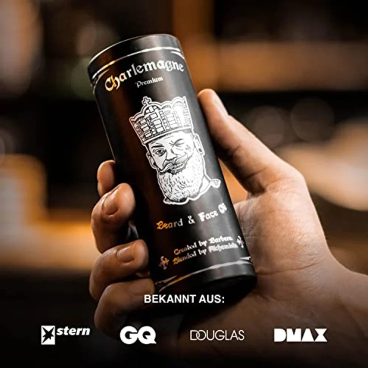 Charlemagne Bartöl, vegane Bartpflege für Herren, 30 ml, Lederduft, Made in Germany, regt Bartwachstum an, natürliche Bio-Öle, anti-glanz Effekt – Bild 2