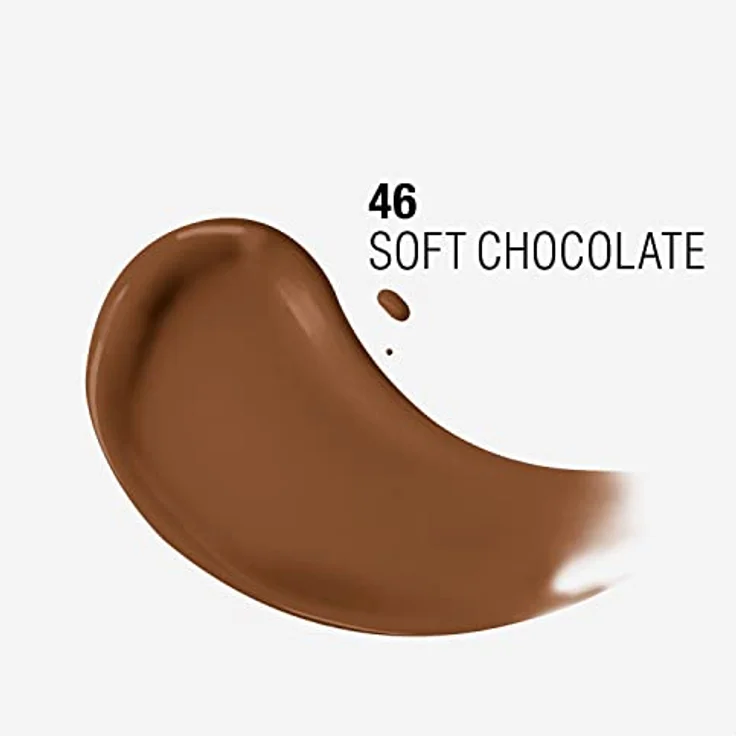 Manhattan Clean & Free Skin Tint Fb. 46 Soft Chocolate, feuchtigkeitsspendendes Make-up, vegan, 30 ml – Bild 3