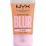 NYX Professional Makeup Weichzeichnende Foundation mit mittlerer Deckkraft und mattem Finish, Bis zu 12 Stunden Pflege und Feuchtigkeit, Mit Niacinamiden, Bare with Me, Farbe: Golden, 1 x 30 ml