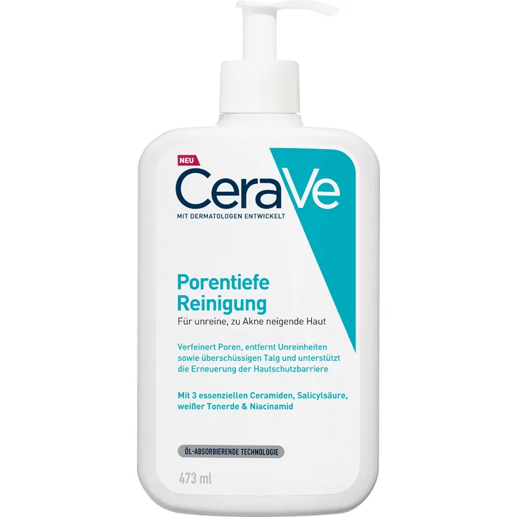 CeraVe Gesichtsreinigung Reinigungsgel, porentiefe Reinigung, 473 ml
