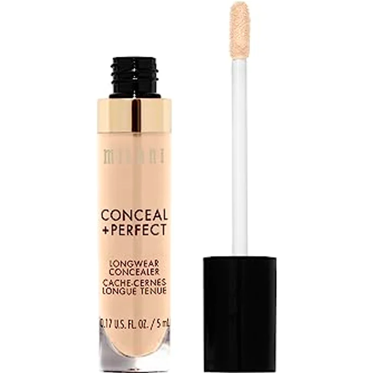 Milani Conceal + Perfect Longwear Concealer, 5 ml, wasserfeste Formel, leicht und nahtlos verblendbar, Farbe Light Vanilla – Bild 2