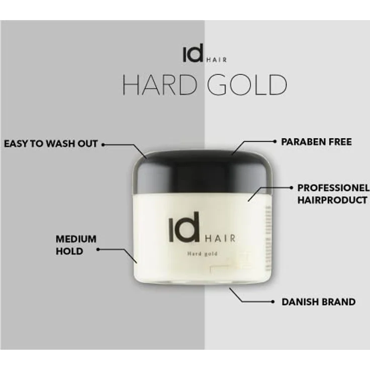 ID Hair IdHAIR Hart-Gold-Haarwachs für kurzes Haar, starker Halt, 100 ml (3 Stück) – Bild 2