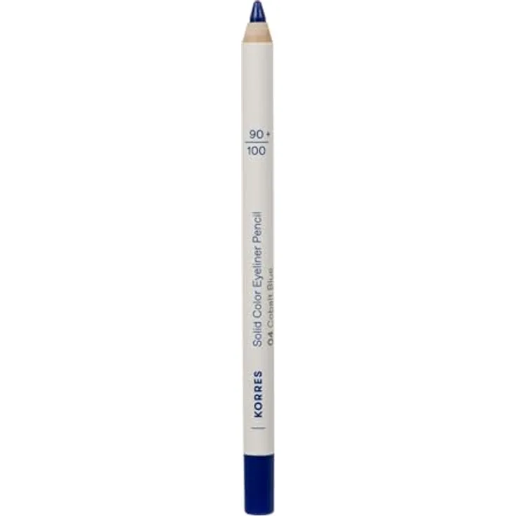 KORRES Solid Color Eyeliner Pencil Cobalt Blue 04, cremige Textur mit Vulkan-Mineralien, langanhaltend, vegan, für empfindliche Augen, 1,2g