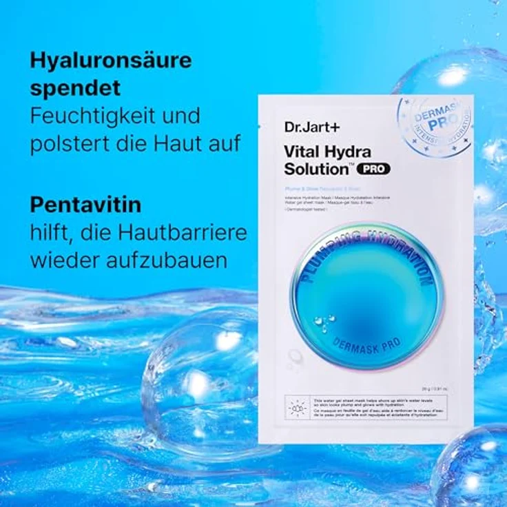 Dr. Jart+ Vital Hydra Solutionâ„¢ Intensive Hydration Mask, intensive feuchtigkeitsspendende Tuchmaske, 26 g – Bild 6