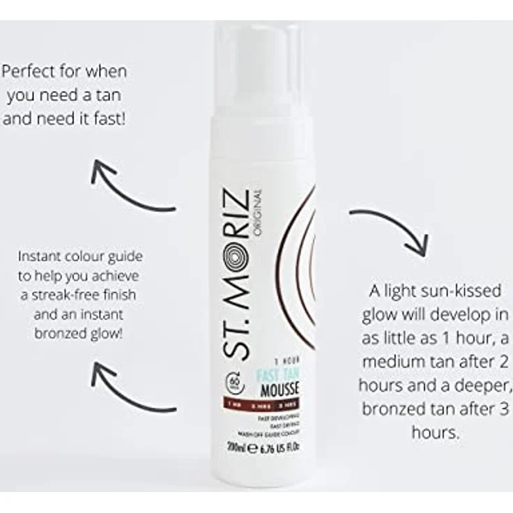 St Moriz Instant Selbstbräuner Mousse 1 Stunde Fast Tan Darker als Dark 200ml (Darker als Dark) – Bild 3