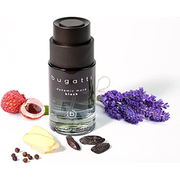 bugatti Parfüm Herren Dynamic Move Black 100ml I Orientalisch-holziges Eau de Toilette Herren I sinnlich-starke Kombination aus Kaschmirholz, Moschus & Litschi I fruchtig, frisch & holzig-warm – Bild 2