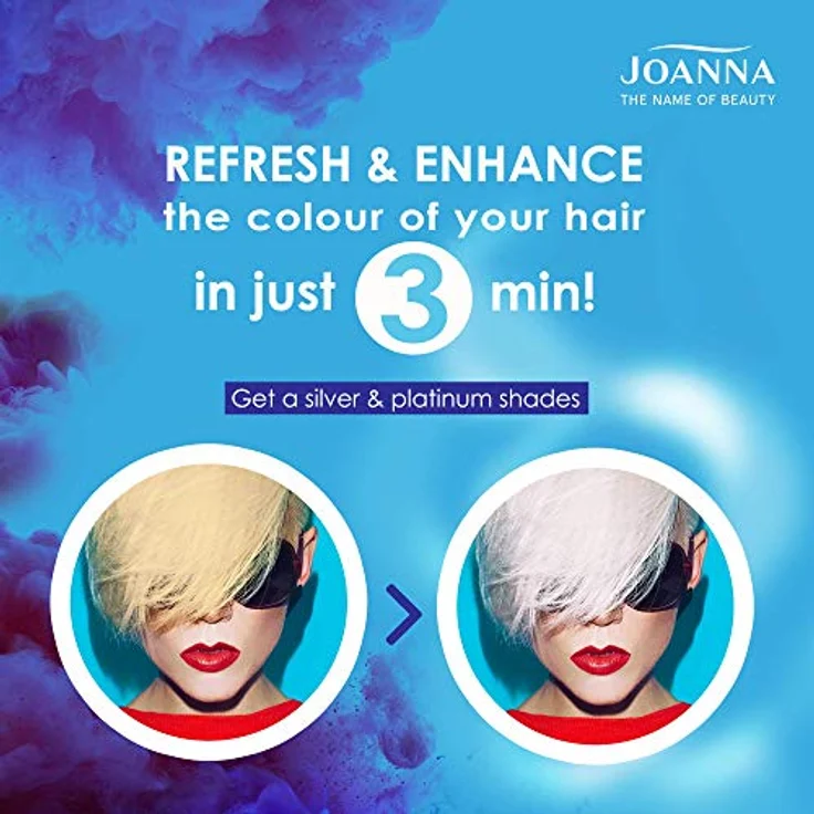 Joanna Ultra Color - Farbschutz-Spülung Conditioner in Silber- und Platinfarben für Natürliches und Gefärbtes Haar - Ammoniakfrei - Farbauffrischung und -intensivierung in 3 Minuten - 100 ml – Bild 3