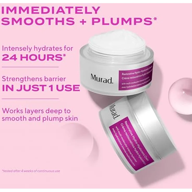 Murad Restorative Hydro-Hyaluronic Cream, feuchtigkeitsspendende Gesichtscreme mit Hyaluronsäure, 50 ml – Bild 2