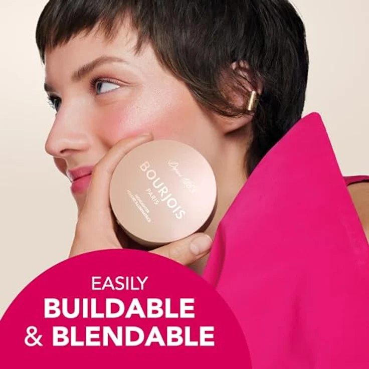 Bourjois Maxi Boîte Ronde Highlighter Puder 7 g mit Sheabutter, satinierter Textur und veganer Formel – Bild 5