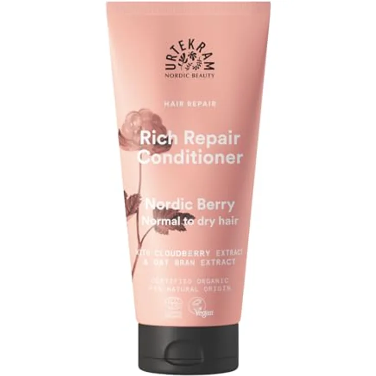 Urtekram Nordic Berry Repair-Conditioner, feuchtigkeitsspendend & reparierend mit Moltebeere, Haferöl & Aloe Vera, 180 ml, vegan & biologisch zertifiziert