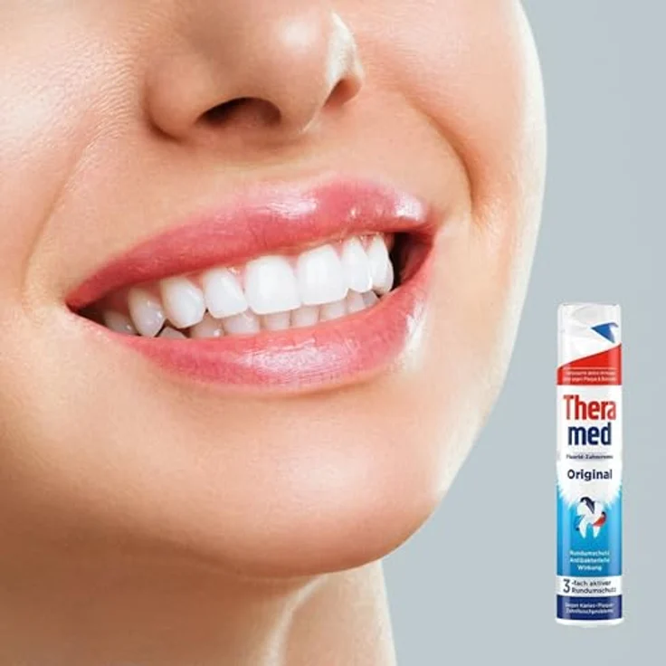 Theramed Original Spender 5 x 100 ml, für saubere Zähne & frischen Atem – Bild 3