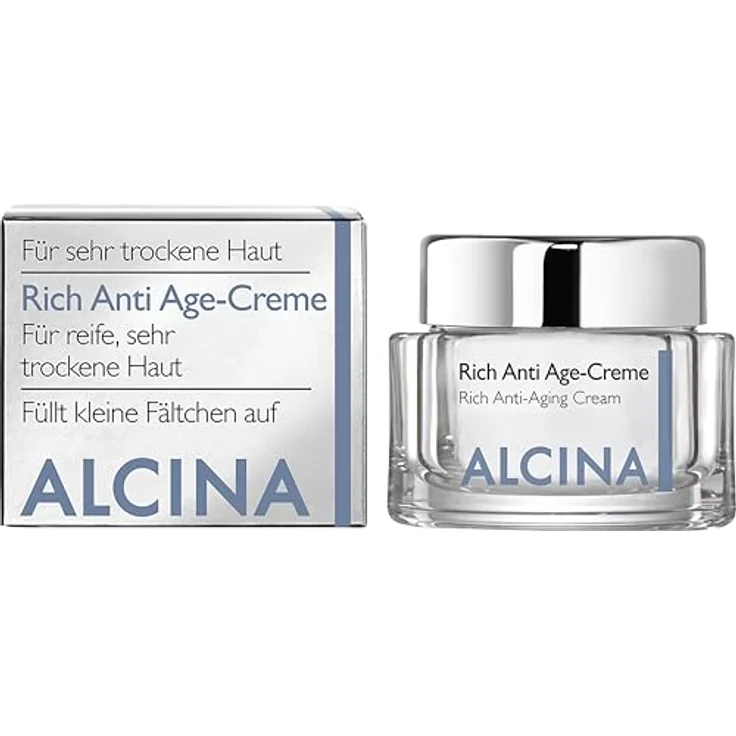 Alcina Rich Anti-Age, verjüngende Gesichtscreme für reife Haut mit Hyaluronsäure, 50 ml – Bild 2