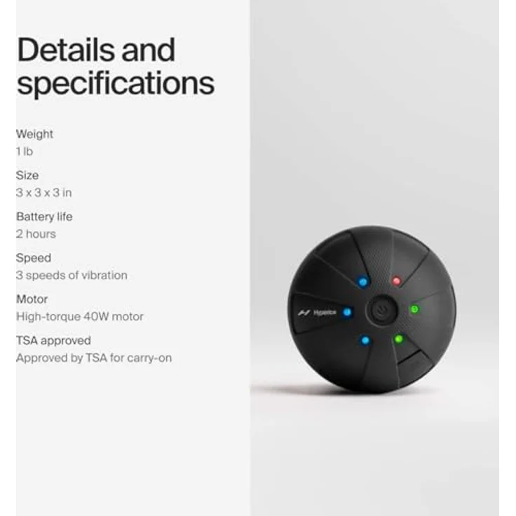 Hyperice Vibrationsmassage-Ball Hypersphere Mini, 8,9 cm Durchmesser, schwarz – Bild 6
