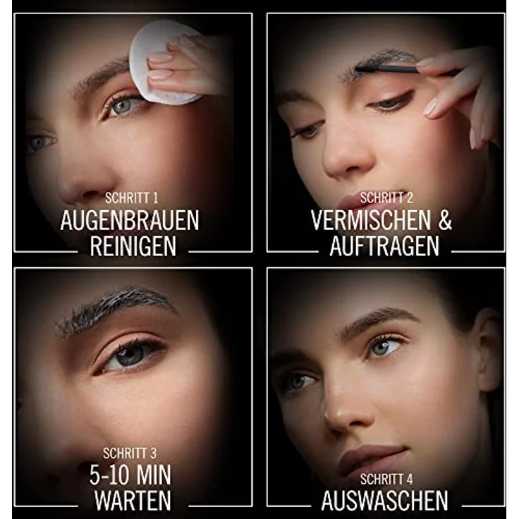 Syoss Augenbrauen Kit Augenbrauenfarbe 4-1 Dunkelbraun Stufe 3 (17 ml), Augenbrauen färben für einen natürlichen Look und ein langanhaltendes Ergebnis – Bild 5