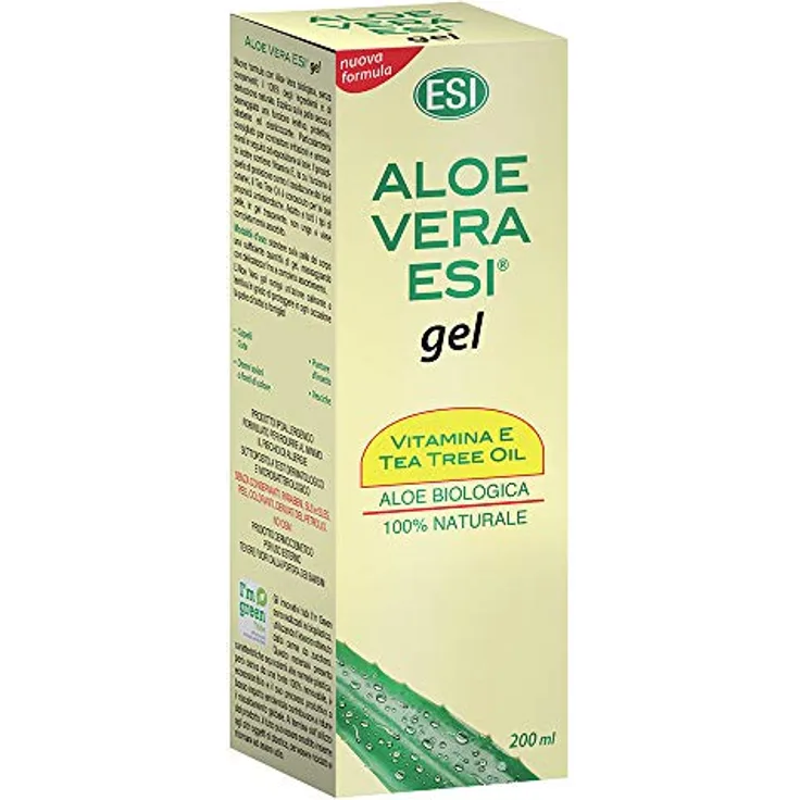 ESI Aloe Vera Gel - Gel con Vitamina E Tea Tree Pelle Secca e Arrossata, 200ml (1er Pack)
