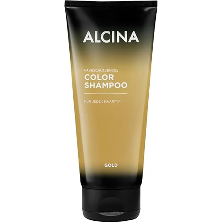 ALCINA Color Shampoo Gold, Farbshampoo zur Auffrischung warmer Blondtöne für blondes und hellbraunes Haar, 200 ml – Bild 1