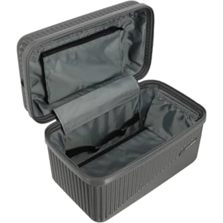 Travelite Beautycase Hartschale Handgepäck, Bali, Kosmetikkoffer mit Organizer- und Aufsteckfunktion, 36 cm, 17 Liter, Anthrazit – Bild 5