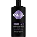Syoss Blonde & Silver Shampoo 440 ml, Anti-Gelbstich Silbershampoo