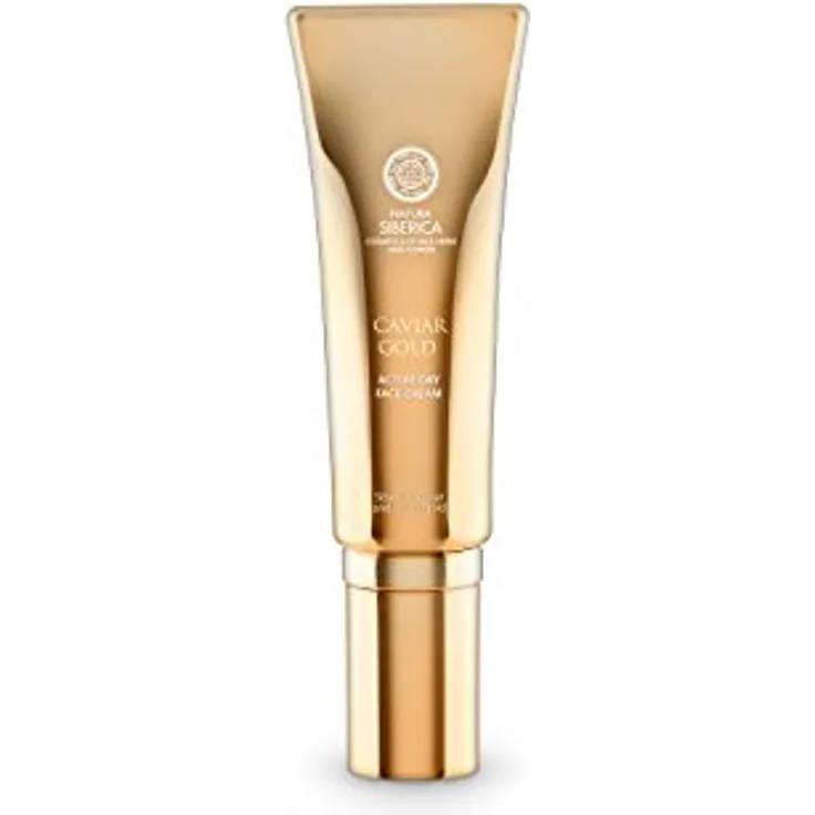 Natura Siberica Aktywnie odmładzający krem na dzień z kawiorem i złotem Caviar Gold, Gesichtscreme mit hochwertigen Inhaltsstoffen, 30 ml