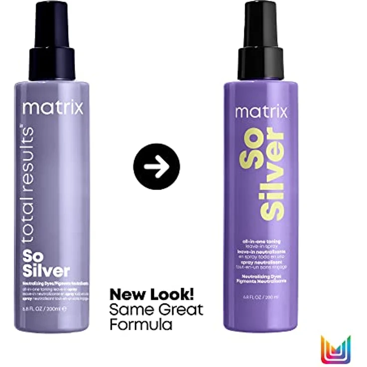 Matrix All-In-One Toning Spray für blondes Haar zur Neutralisation von Gelbstichen, Mit Violett-Pigmenten, So Silver Spray, 200ml – Bild 2