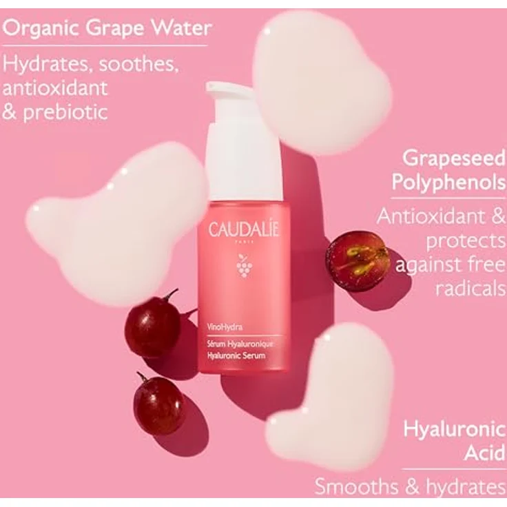 CAUDALIE VinoHydra Hyaluronic Serum, Gesichtsserum mit hydratisierender Wirkung, 30 ml – Bild 3