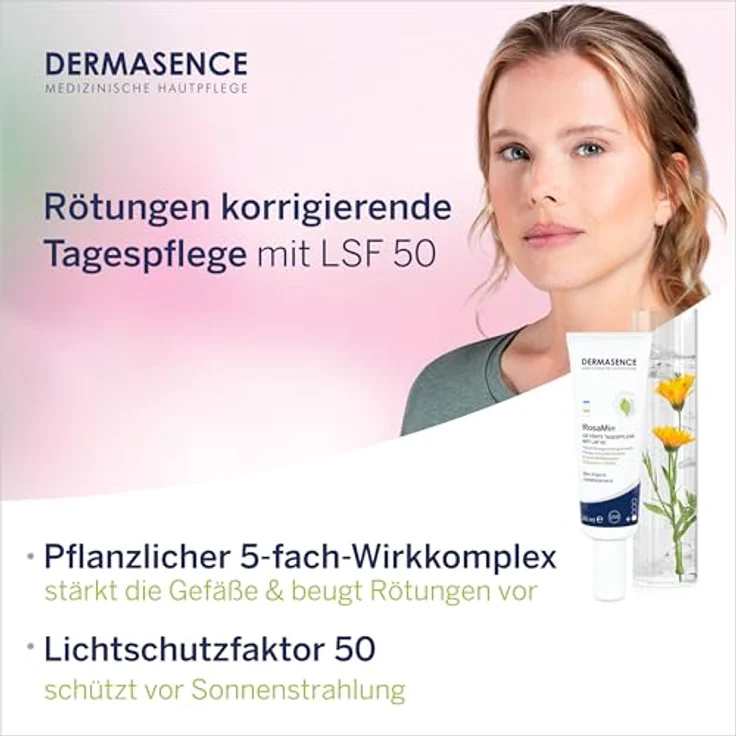 Dermasence RosaMin, getönte Tagescreme mit LSF 50 für empfindliche Haut, 30ml – Bild 4