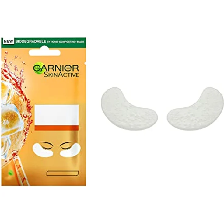 Garnier Augen-Tuchmaske, Feuchtigkeitsspendend, Gegen dunkle Augenringe, Reduzierung von Tränensäcken, Vegane Formel mit Orangen-Extrakt und Hyaluronsäure, Hydra Bomb, 6 g – Bild 3