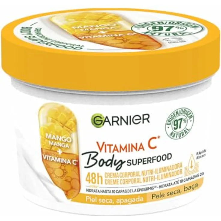 Garnier Body Superfood Körpercreme Nutri-Iluminator 380ml, Parfüm für Erwachsene, Unisex