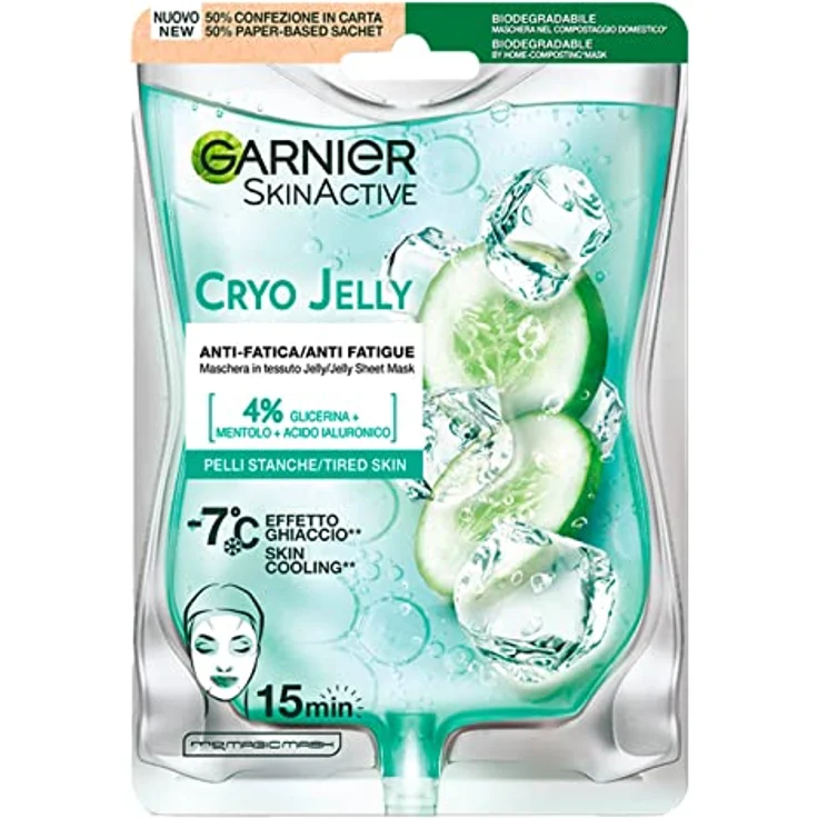 Garnier Hyaluronic CryoJELLY Stoffmaske, gegen Müdigkeit, 5 g – Bild 1