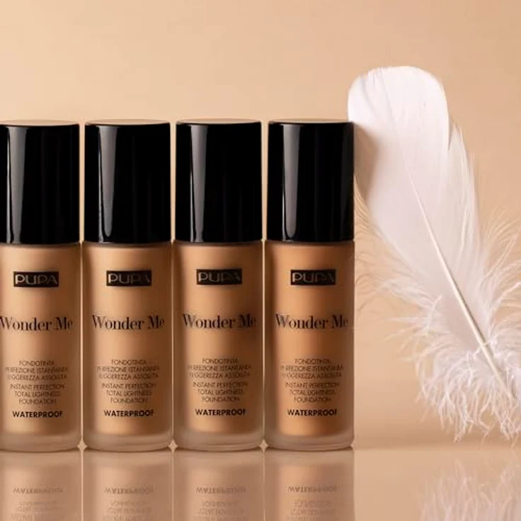 PUPA Milano Wonder Me Fluid Waterproof Foundation, 30 ml - Schwerelose Textur, semi-mattes Finish, modulierbare Deckkraft, ölfrei – Bild 9