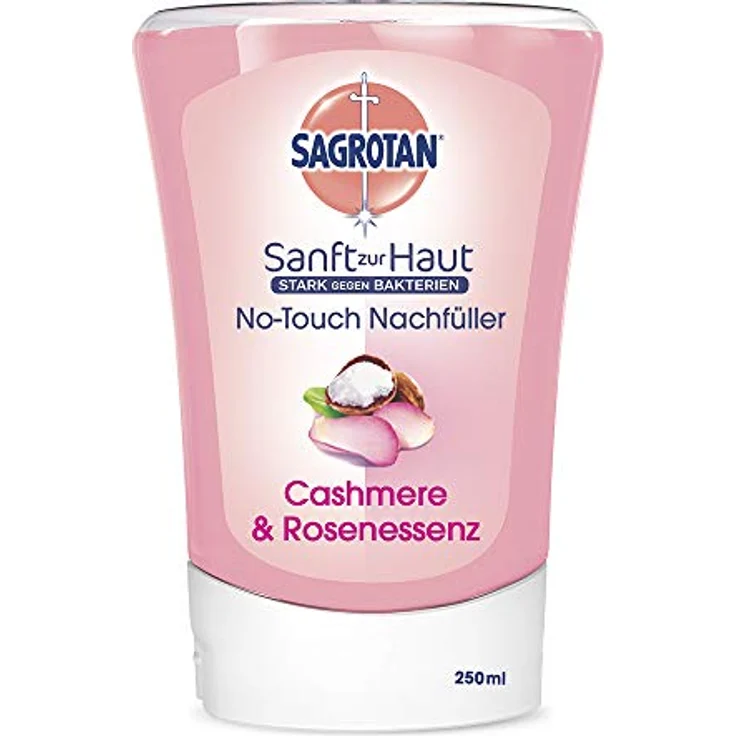 Sagrotan No-Touch Nachfüller Cashmere & Rose – für den automatischen Seifenspender – 1 x 250 ml Handseife im praktischen Vorteilspack – Bild 1