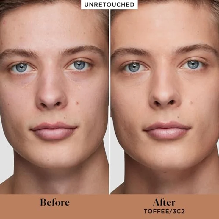 Laura Mercier REAL FLAWLESS FOUNDATION, wasserfeste Foundation mit aufbaubarer Deckkraft, 29 ml, Farbe 3C2 Toffee – Bild 3