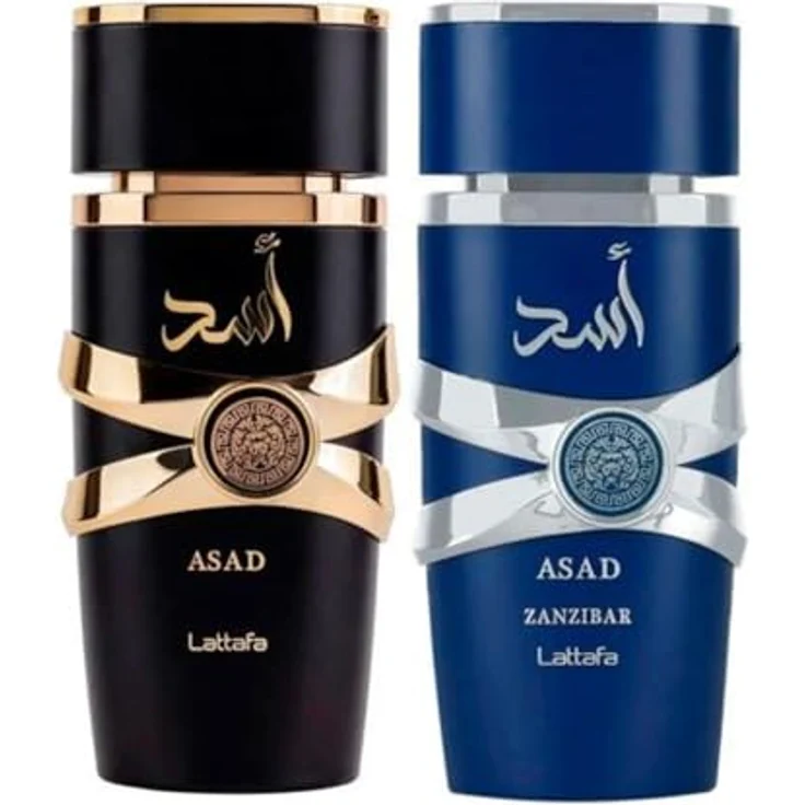 Lattafa Anniversary Edition Asad & Asad Sansibar Eau de Parfum, 100 ml, Orientalische Herren-Düfte mit langanhaltenden Aromen und würzigen, holzigen Noten – Bild 1