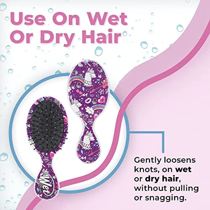 WetBrush Mini Happy Hair UltraSoft Bristles Travel Perfect Brush Suitable for All Hairtypes Mermaids & Unicorns – Bild 4