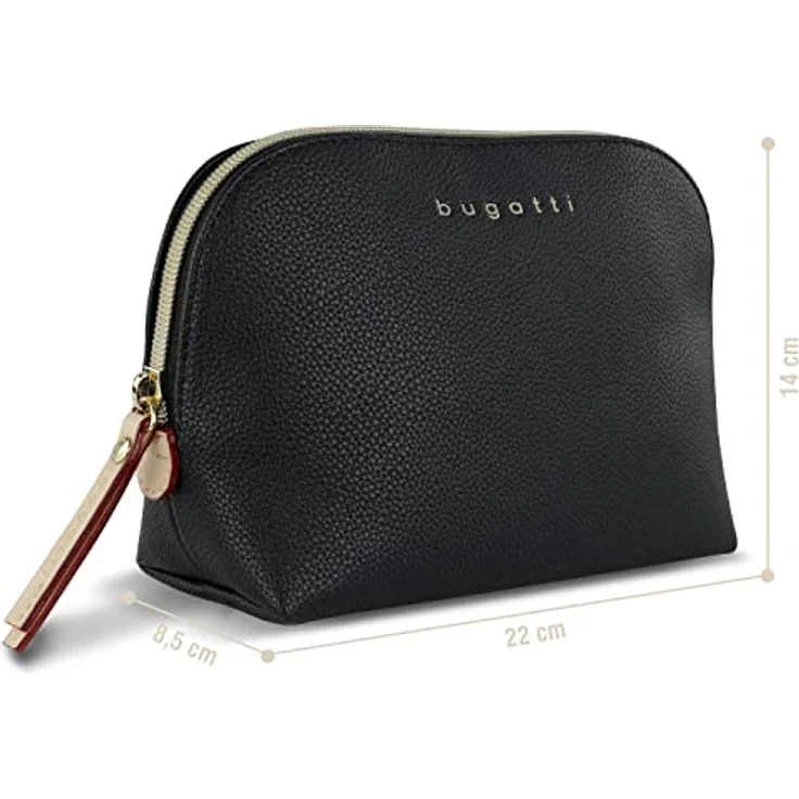 bugatti Ella Kulturbeutel, Kosmetiktasche, Toiletry Bag, Waschtasche, Waschbeutel, Toilettentasche in schwarz – Bild 2