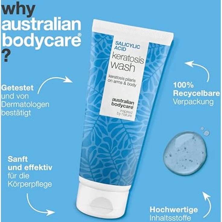 Australian Bodycare Salicylic Acid Keratosis Wash, Duschgel für Unisex mit Peeling-Effekt, 200 ml – Bild 4