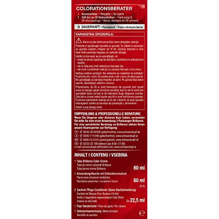 Schwarzkopf Brillance Intensiv Color Creme 859 Violette Wildseide Dauerhafte Haarfarbe 165 ml – Bild 6