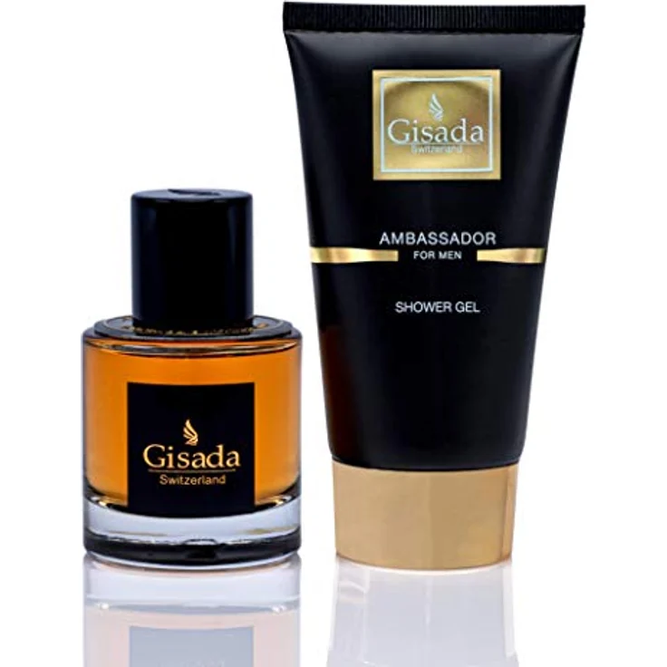 Gisada Ambassador Men Set | Eau de Parfum Spray 50 ml + Shower Gel 100 ml - Zitrische Anmutung, Pfingstrosen und Patschuli, Amber und Vanille – Bild 2