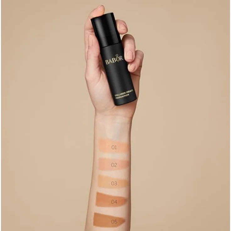 BABOR MAKE UP Collagen Deluxe Foundation, Make-up für trockene und reife Haut, Mit Anti-Aging Serum, Stark deckend, Langanhaltend, 30 ml – Bild 2