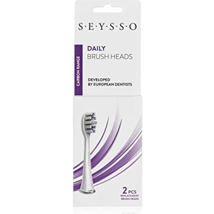 Seysso Carbon Tägliche Spitze SE0103 2Stk., Zahnbürstenköpfe für Erwachsene, optimale Reinigung, Carbon Basic White – Bild 3