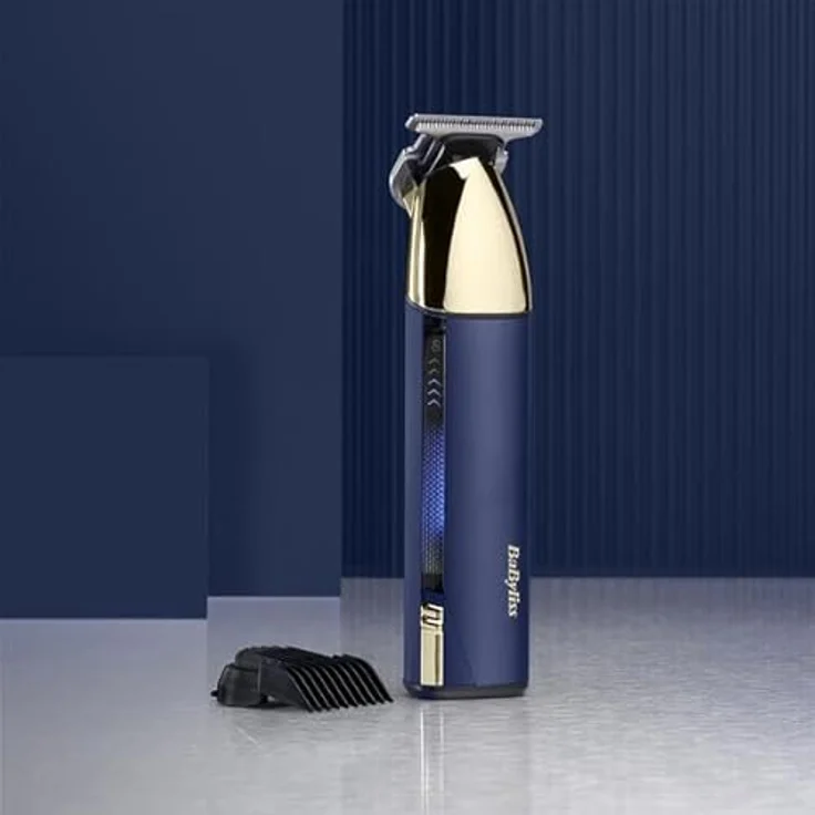 BaByliss Super-X Metal Series T992E, Barttrimmer mit präzisen Aufsatzklingen und wasserfester Ausführung, drahtlos, inkl. 2 Kammaufsätzen und Futteral – Bild 5